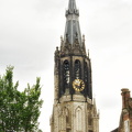 Clock tower of the Nieuwe Kerk on the Delft Market Square